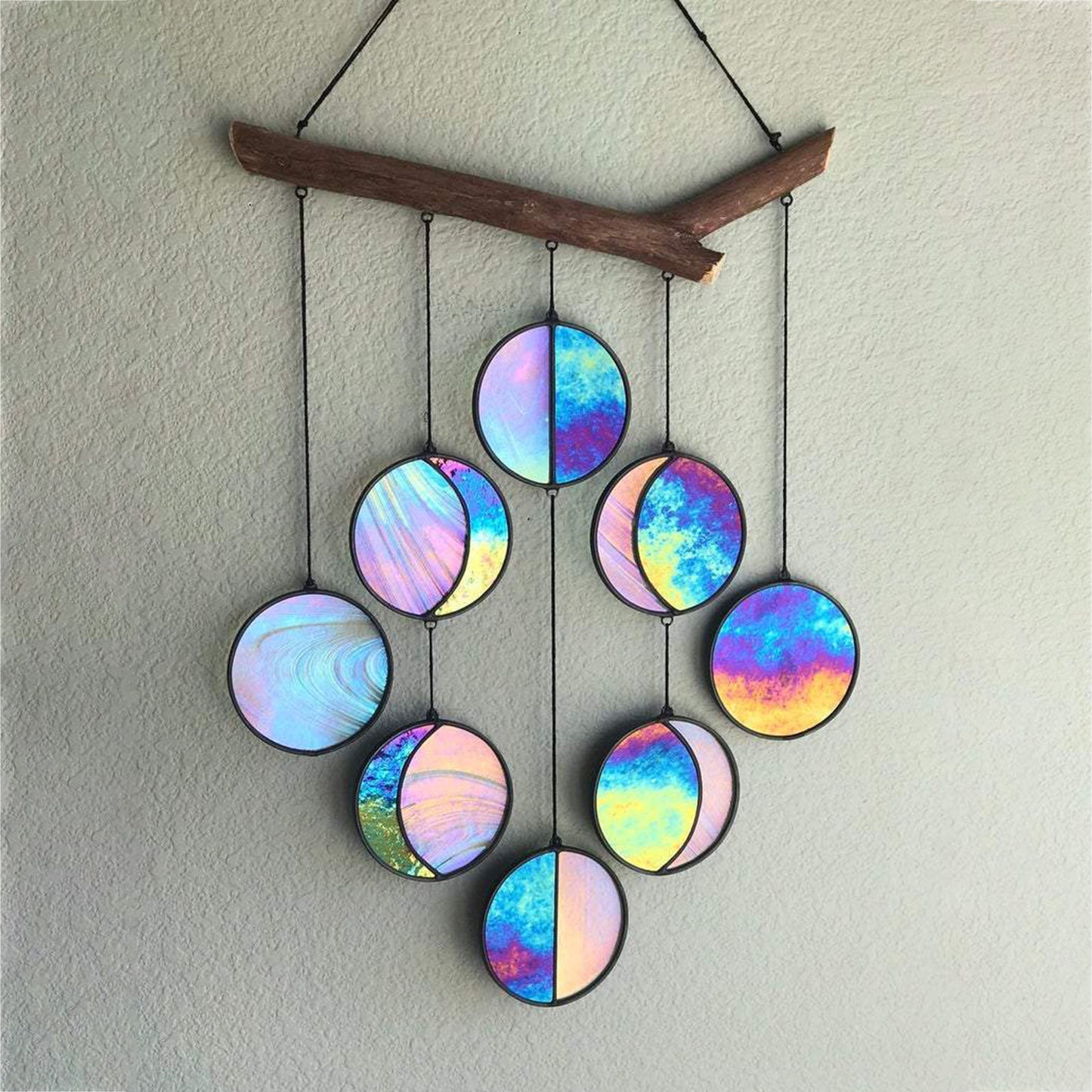 Hanging Mirror - Rainbow Moon Phase