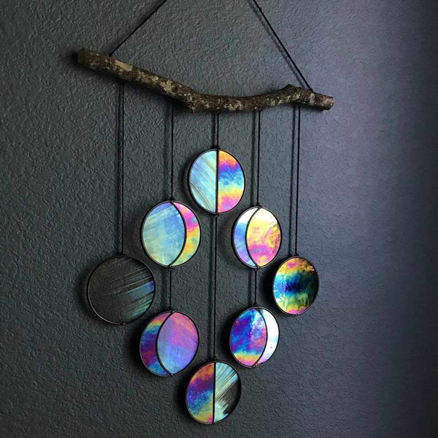 Hanging Mirror - Rainbow Moon Phase