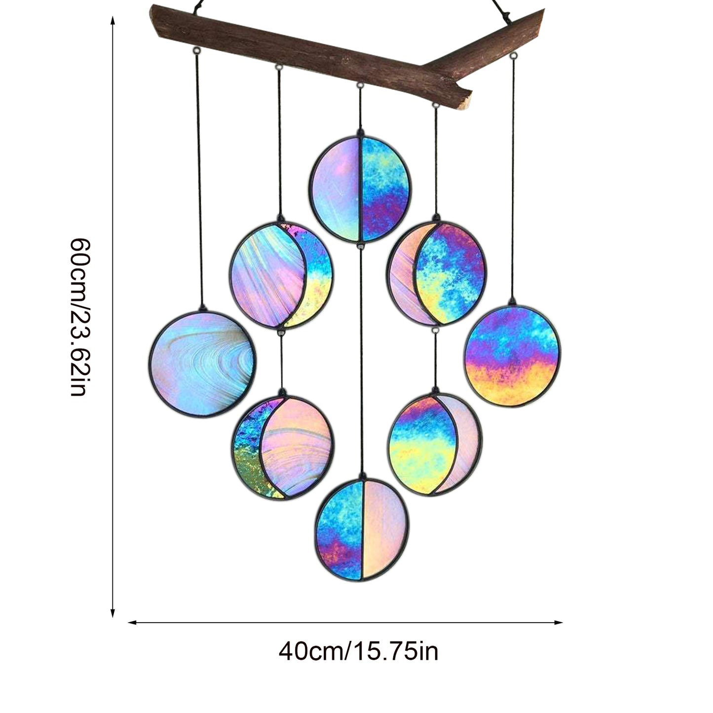 Hanging Mirror - Rainbow Moon Phase