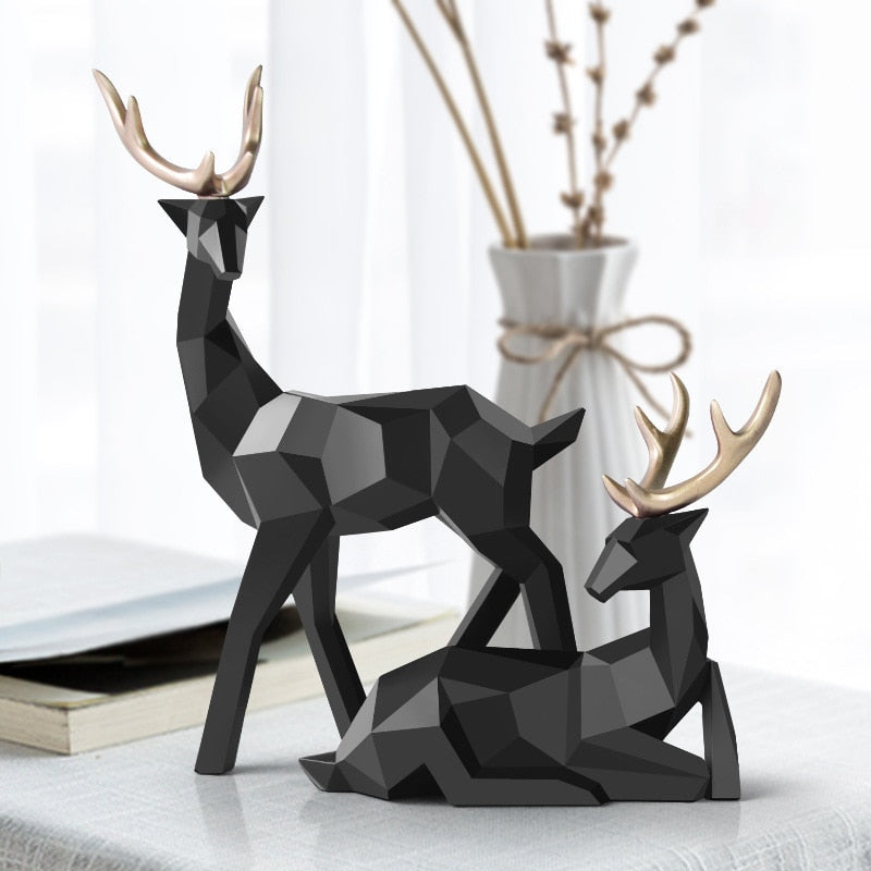 Reindeer couple Statue