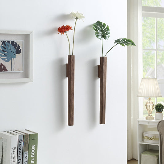 Handmade Solid Wood Wall Vase