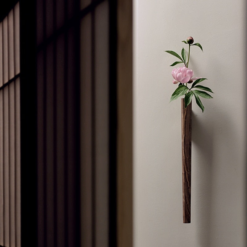 Handmade Solid Wood Wall Vase