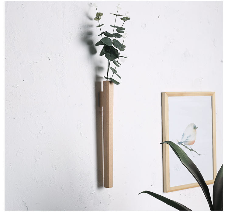 Handmade Solid Wood Wall Vase