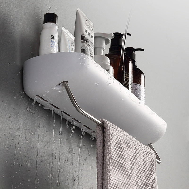 Punch-Free Bathroom Organizer