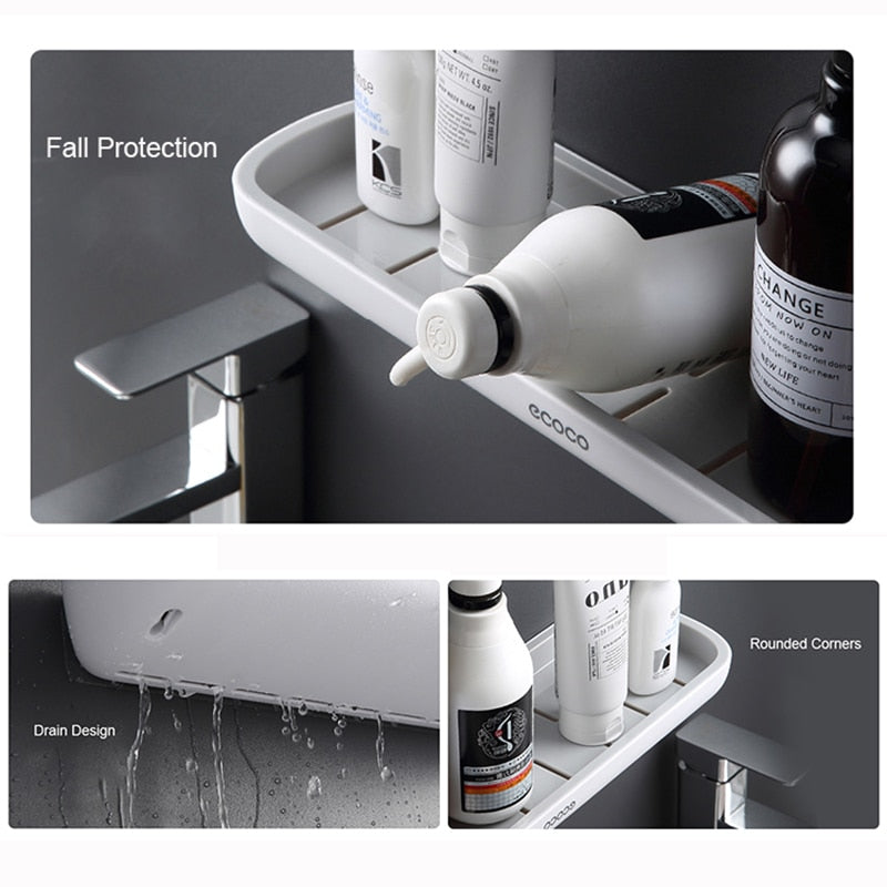 Punch-Free Bathroom Organizer