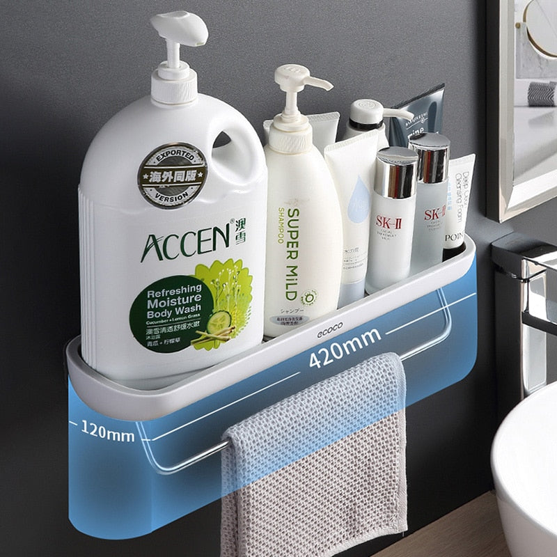 Punch-Free Bathroom Organizer