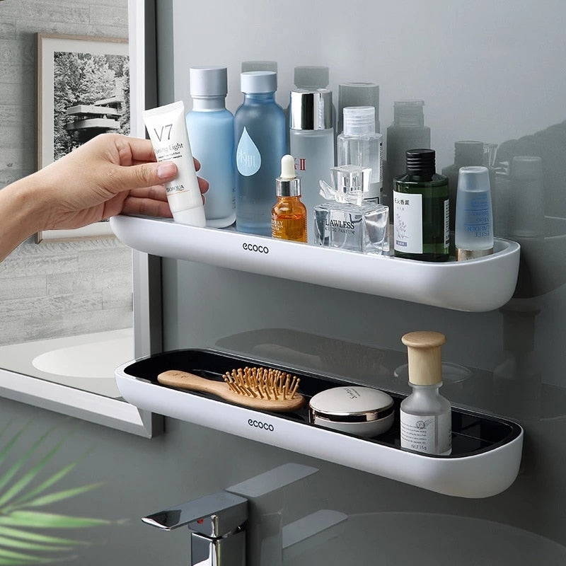 Punch-Free Bathroom Organizer